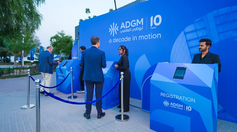 ADGM 10th anniversary guest registration and check-in experience