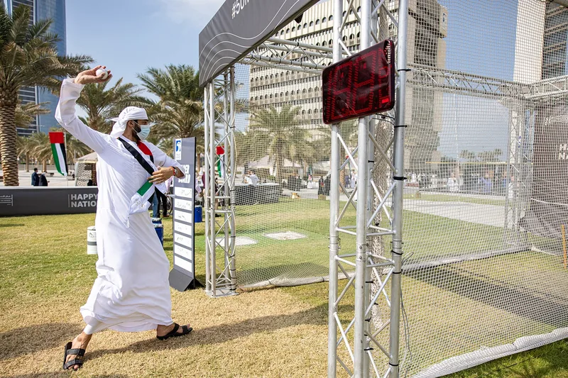 Interactive sporting activity at the ADNOC Jubilee celebration