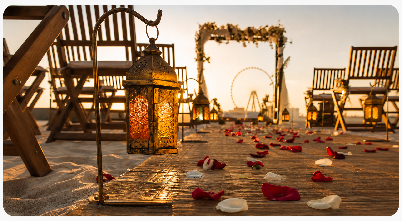 Bespoke event props and themed outdoor experience styling