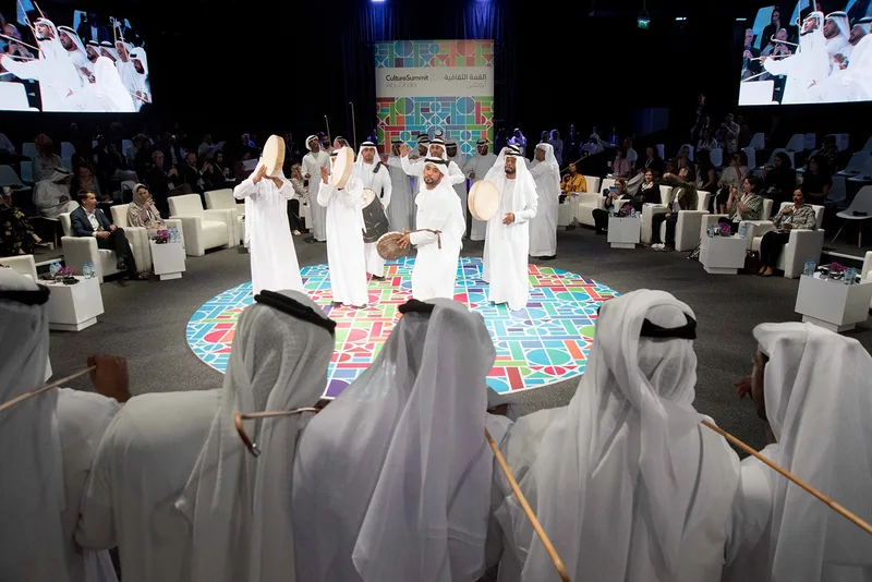 Traditional Emirati performers at Culture Summit Abu Dhabi