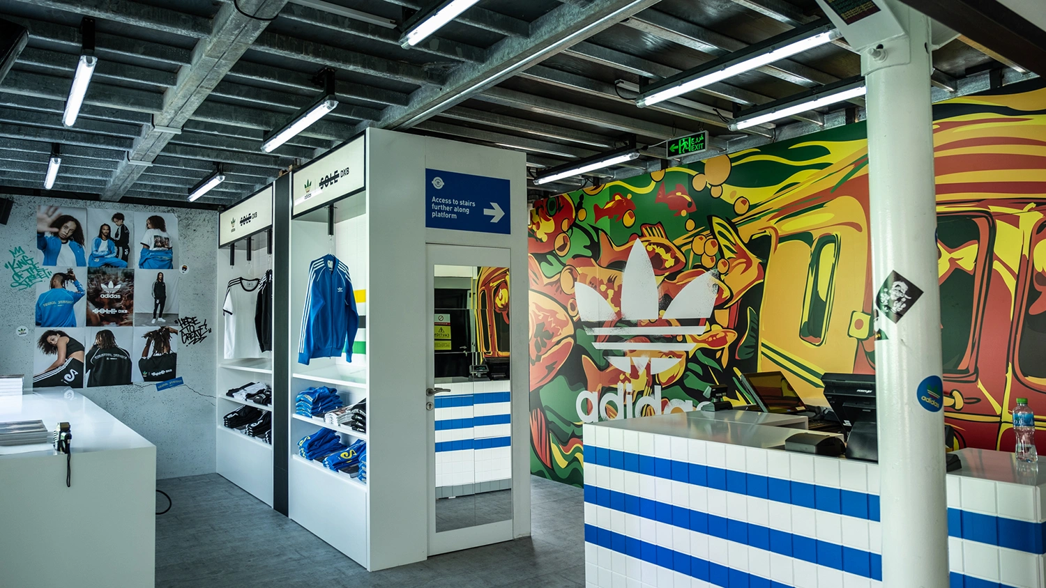 Adidas Originals retail interior and product display at Sole DXB