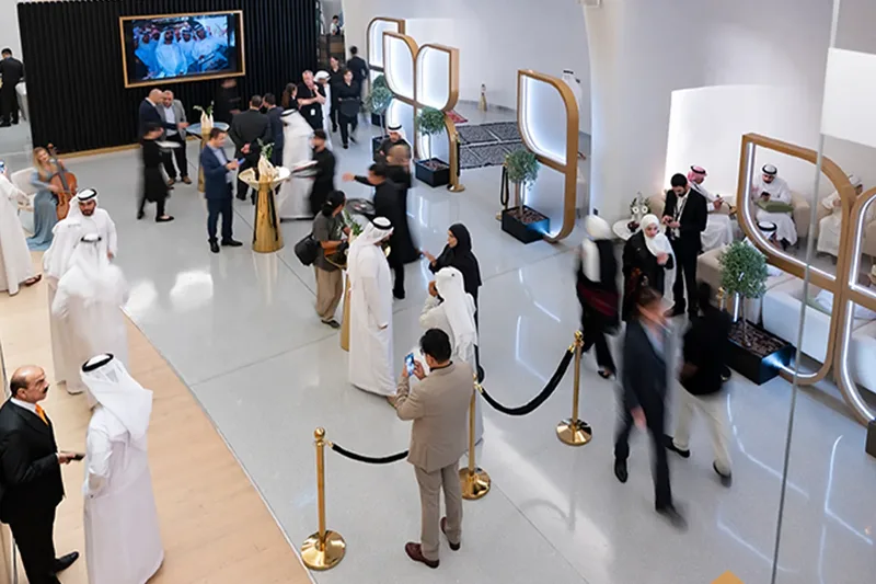 Guest registration and check-in area at a professionally managed live event