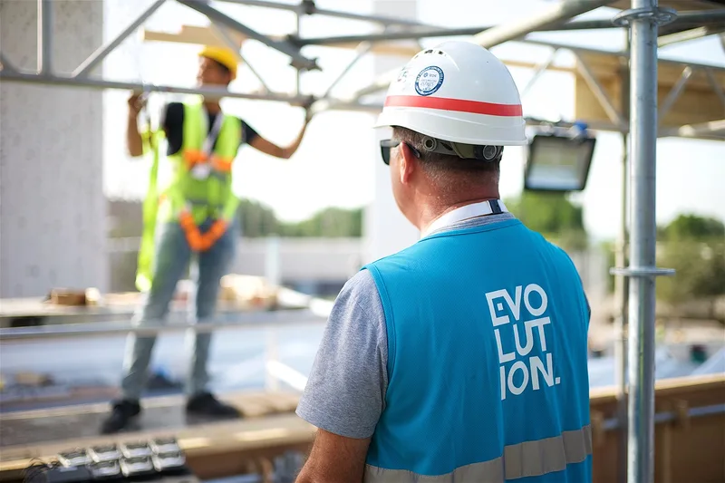 Evolution Events site manager overseeing safety and infrastructure installation