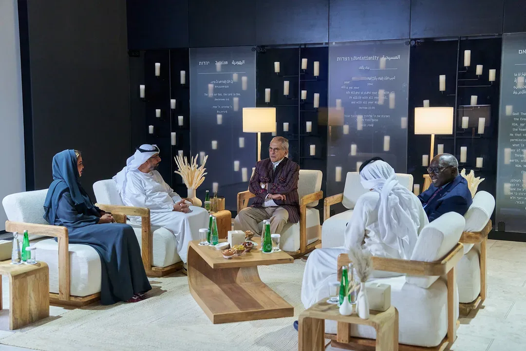 Human Fraternity Majlis hospitality and discussion area at Abrahamic Family House Abu Dhabi