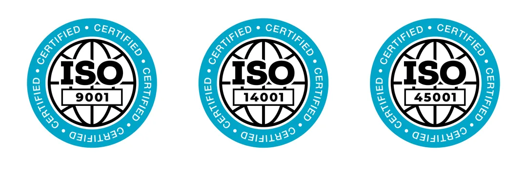 Evolution Events ISO 9001, ISO 14001 and ISO 45001 quality, environmental and occupational health and safety certifications