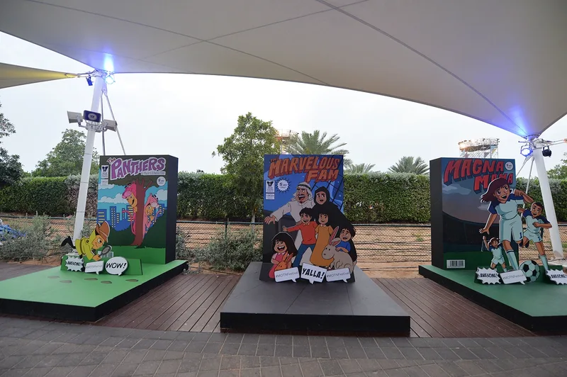 Interactive family activity zone at Mother of the Nation Festival Abu Dhabi