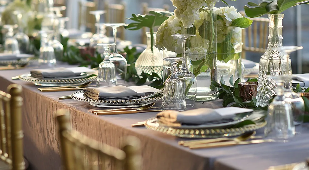 Premium event table styling, décor and hospitality setup
