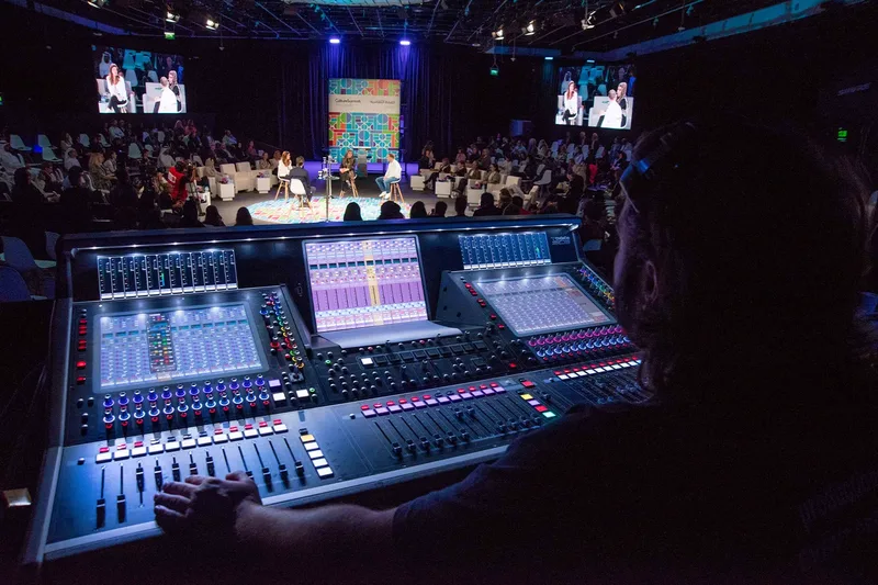 Professional audio control and technical production for a live event