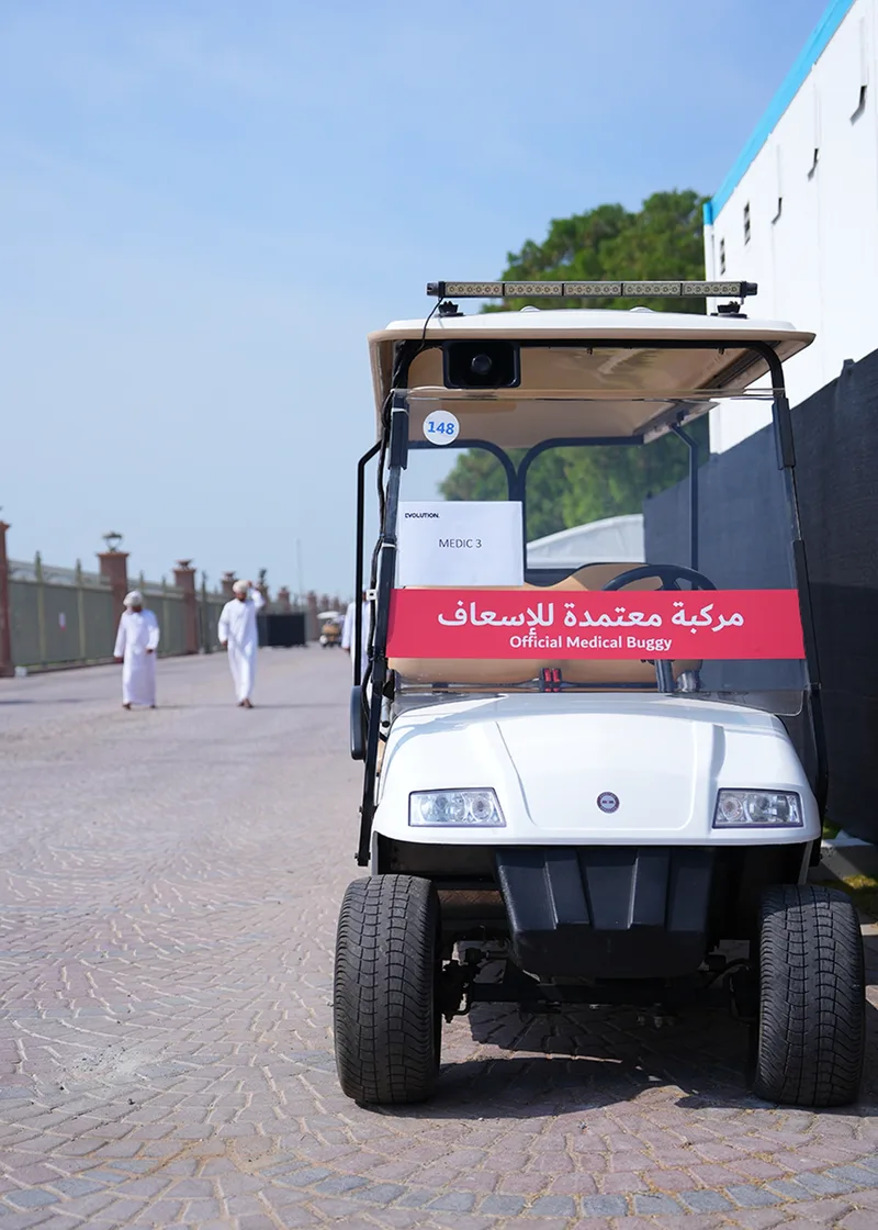 Event site transport buggy supporting government event operations