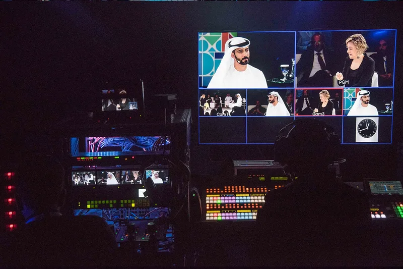 Live event show control and video production for a large-scale event