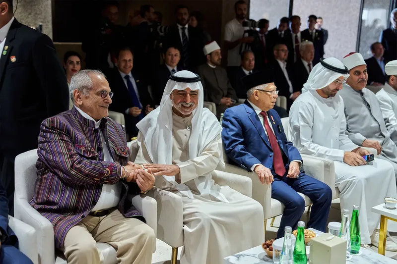 Senior government officials and international delegates attending an official event